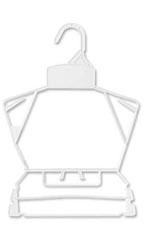 Economy White Children's Plastic Clothing Hanger Set