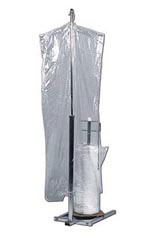 Chrome Single Roll Garment Bag Rack