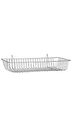 24 x 12 x 4 inch Chrome Mini Wire Grid Basket for Wire Grid