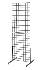 Black Ready to Assemble Standing Wire Grid Screen