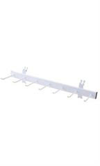 Multi-Hook White Belt & Tie Rack