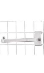 12 inch Straight Square White Faceout for Wire Grid