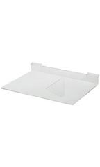 14 x 10 inch Clear Acrylic Shelf for Slatwall or Wire Grid