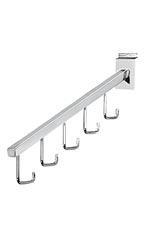 Chrome 5-J-Hook Waterfall for Slatwall