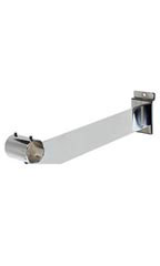 1 ¼ inch Chrome Round Hangrail Bracket for Slatwall