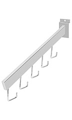 Chrome 5-J-Hook Dimensional Waterfall for Slatwall