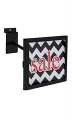 Rectangular Black Faceout Sign Holder for Slatwall