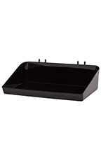 12 x 3 x 6 ½ inch Black Plastic Tray