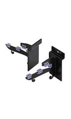 Boutique Black Glass Shelf Bracket for Slatwall