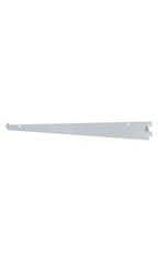 14 inch Chrome Metal Shelf Bracket for Slotted Standard - ½ inch slots 1 inch on center