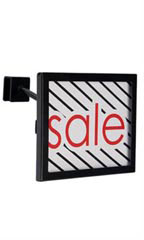 Rectangular Black Faceout Sign Holder for Dimensional Hangrail