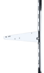 12 inch Chrome Knife Bracket for Slotted Standard - 1 inch slots 2 inch on center