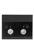 2 ½ inch Horizontal Black Velour Earring Cards