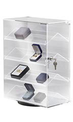 4-Shelf Rotating Pilfer-Proof Jewelry Display