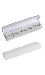 White Faux Leather Bracelet/Watch Box