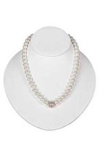 White Faux Leather Necklace Bust for Slatwall