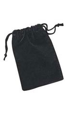 2 ¾ x 3 inch Black Velvet Drawstring Pouches