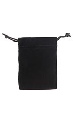 3 x 4 inch Black Velvet Drawstring Pouches