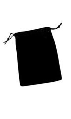 4 x 5 inch Black Velvet Drawstring Pouches