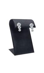 Small Black Faux Leather Earring Display