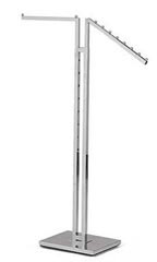 Chrome 2-Way Clothing Rack with Straight and Slant Arms