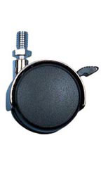 Twin Wheel Caster for Clothing Racks with Brake