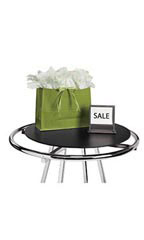 Round Black Wood Clothing Rack Topper