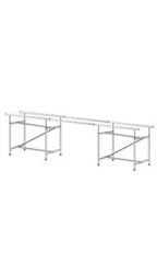 Chrome Tandem Rails for Chrome Double-Rail Clothing Rack with Z-Brace