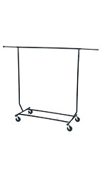 Black Single-Rail Collapsible Salesman Rack