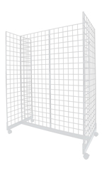 2 x 4 Foot White Grid Gondola Unit