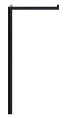 Interchangeable Black Straight Arm for Clothing Rack