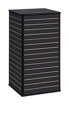 24" x 48" Black Slatwall Tower