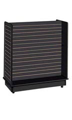 24 x 48 x 54 inch Black Slatwall Gondola with Casters