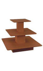 Economy 3-Tier Square Cherry Table