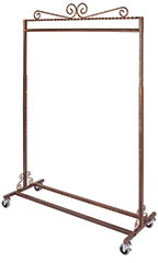 Boutique Cobblestone Single-Rail Rolling Rack