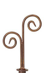 Boutique Cobblestone Double Curl Round Fitting Finial