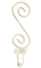 Boutique Ivory S-Shape Square Fitting Finial