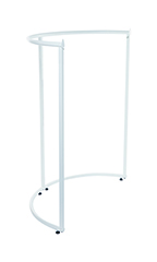 White Half Round Clothing Rack