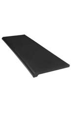 13 x 48 inch Bullnose Black Injection Molded Shelf