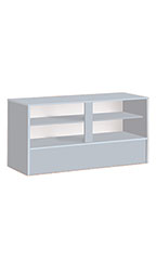 70 inch Gray Service Counter Fully Assembled