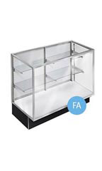 48 inch Extra Vision Metal Framed Black Display Case Fully Assembled with Lighting
