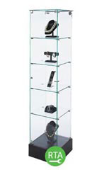 Infinity Square Tower Display Case Ready to Assemble