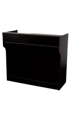 70 inch Black Ledgetop Service Counter Ready to Assemble