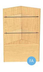 Maple Open-Shelf Corner Filler Fully Assembled