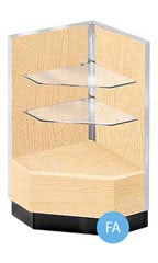 Maple Metal Framed Open-Shelf Corner Filler Fully Assembled