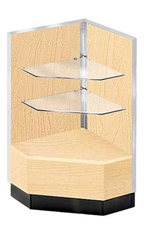 Maple Metal Framed Open-Shelf Corner Filler Ready To Assemble