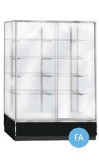 70 inch Black Metal Framed Glass Wall Unit Fully Assembled