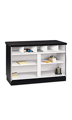 48 inch Black Metal Framed Service Counter Fully Assembled
