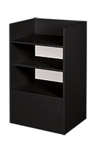 Black Well-Top Register Stand Fully Assembled