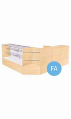 Maple Display Case Arrangement Set - Fully Assembled